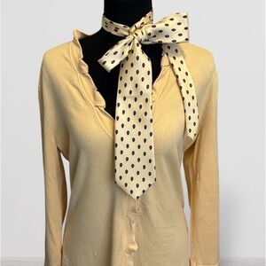 Jones New York Butter Yellow Cardigan Size S